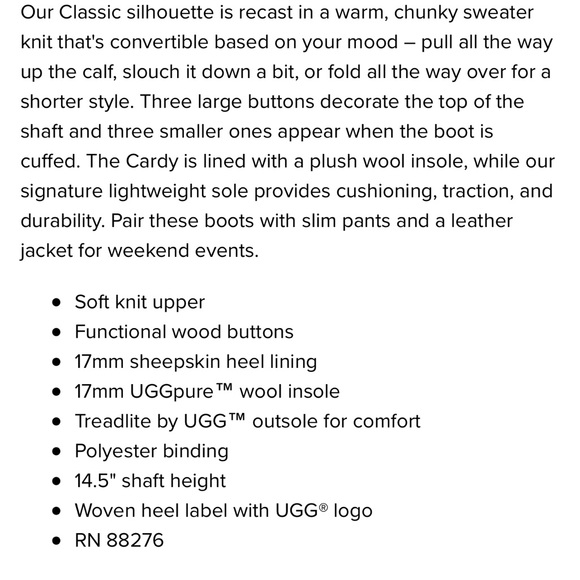 Ugg Cardigan Boot - Picture 10 of 11